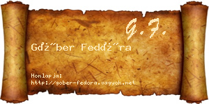 Góber Fedóra névjegykártya